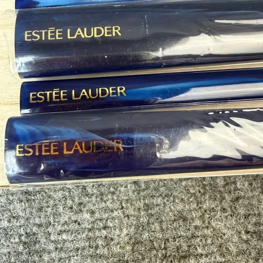 Estée Lauder Makeup Brush Set 4 pcs Blue Gold New Sealed